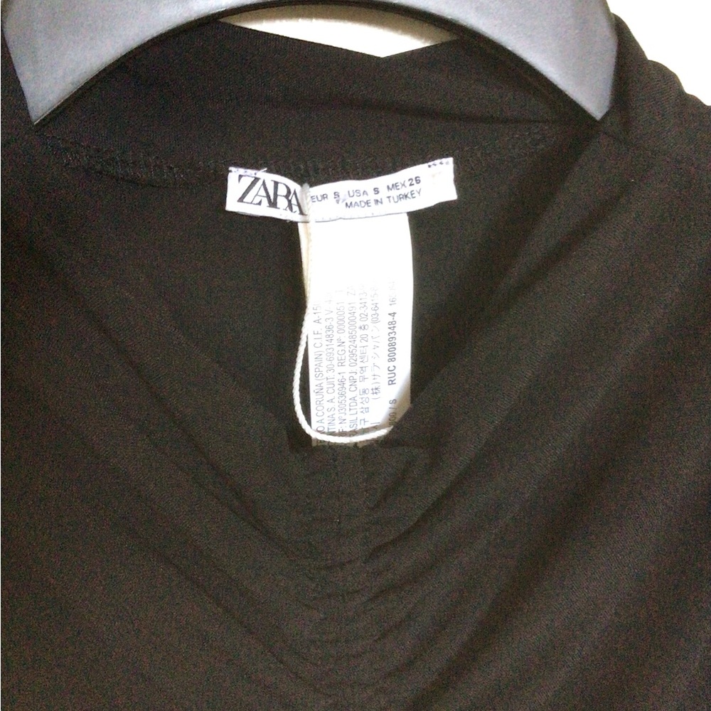 Zara Black Ruched Dress - Picture 6 of 6